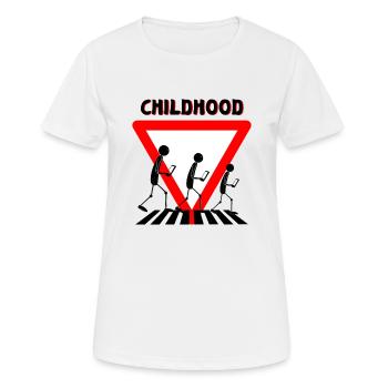 Kindheit Handy Verkehr Jugend - Frauen T-Shirt atmungsaktiv - Weiß - Vorne - AI Model Female 172 dark (172cm)