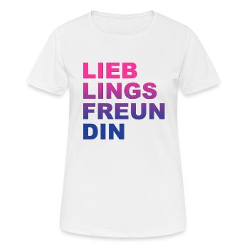 amie amitié amie favorite - T-shirt respirant Femme - blanc - Devant - AI Model Female 172 dark (172cm)