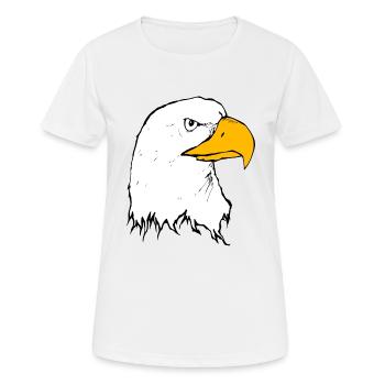 eagle eagle buzzard falcon habicht hawk falcon17 - Women's Breathable T-Shirt - white - Front - AI Model Female 172 dark (172cm)