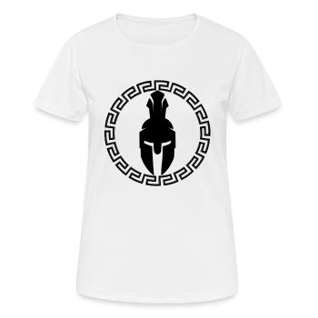 Casque spartiate | T-shirt Unisexe - T-shirt respirant Femme - blanc - Devant - AI Model Female 172 dark (172cm)