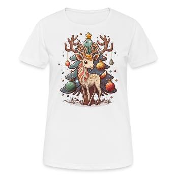 Fêtes bien-aimées des cerfs - T-shirt respirant Femme - blanc - Devant - AI Model Female 172 dark (172cm)