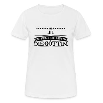 geburtstag legende goettin Jil - Frauen T-Shirt atmungsaktiv - Weiß - Vorne - AI Model Female 172 dark (172cm)