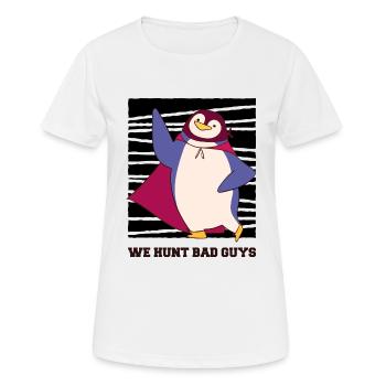 Funny penguin dressed up - Women's Breathable T-Shirt - white - Front - AI Model Female 172 dark (172cm)