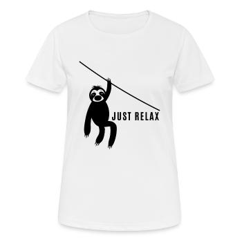 Paresseux - Sloth / Relax - Chillen - T-shirt respirant Femme - blanc - Devant - AI Model Female 172 dark (172cm)