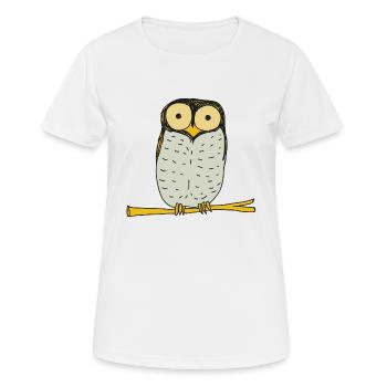 waldkauz naturschutz - Frauen T-Shirt atmungsaktiv - Weiß - Vorne - AI Model Female 172 dark (172cm)