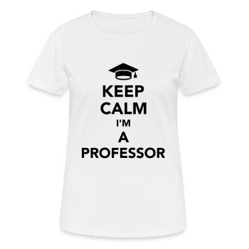Professor - Frauen T-Shirt atmungsaktiv - Weiß - Vorne - AI Model Female 172 dark (172cm)