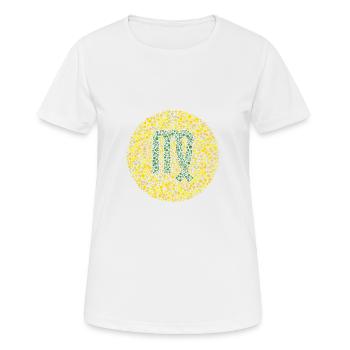 Symbole de zodiaque de test d'oeil de Vierge - T-shirt respirant Femme - blanc - Devant - AI Model Female 172 dark (172cm)