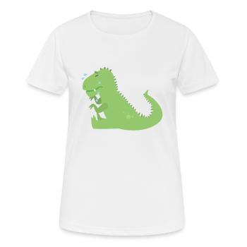 dino - Women's Breathable T-Shirt - white - Front - AI Model Female 172 dark (172cm)