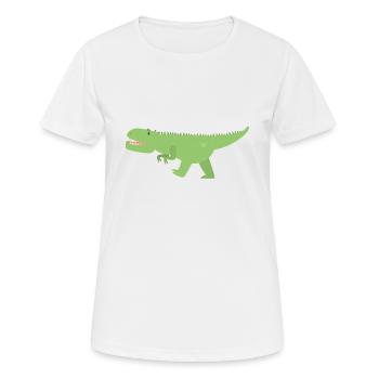 dino - Women's Breathable T-Shirt - white - Front - AI Model Female 172 dark (172cm)