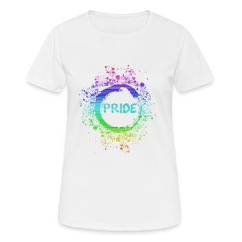 gay,gay pride,fierté,LGBT,arc-en-ciel - T-shirt respirant Femme - blanc - Devant - AI Model Female 172 dark (172cm)