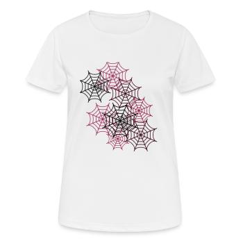 Spinnennetz, spinne, Netze - Frauen T-Shirt atmungsaktiv - Weiß - Vorne - AI Model Female 172 dark (172cm)