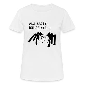 Spinne mit Sozialphobie Traurige Spinne Wolli - Frauen T-Shirt atmungsaktiv - Weiß - Vorne - AI Model Female 172 dark (172cm)