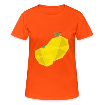 Origami mango fruit fruit tinkering juice vitamin - Women's Breathable T-Shirt - neon orange - Front - AI Model Female 172 dark (172cm)