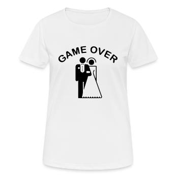 Game Over - Wedding - Married - Marriage - Marriage - Women's Breathable T-Shirt - white - Front - AI Model Female 172 dark (172cm)
