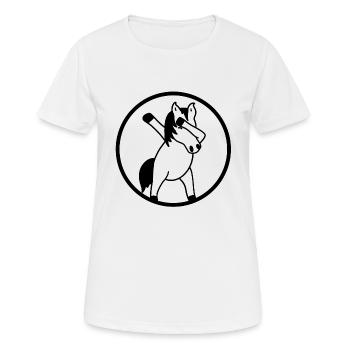 Dabbing Pferd Cooles Design Pferdenarr Geschenk - Frauen T-Shirt atmungsaktiv - Weiß - Vorne - AI Model Female 172 dark (172cm)