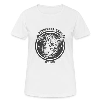 Schafkopf Gäng Hoodie Unisex - Frauen T-Shirt atmungsaktiv - Weiß - Vorne - AI Model Female 172 dark (172cm)