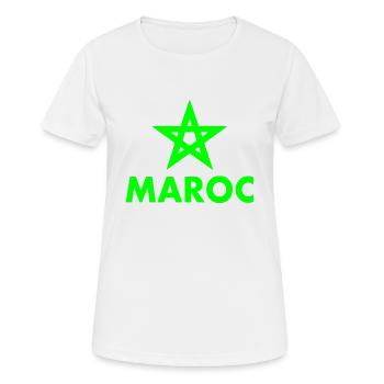 Maroc - T-shirt respirant Femme - blanc - Devant - AI Model Female 172 dark (172cm)