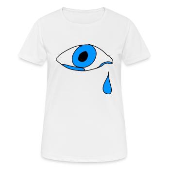 Cri de larme oculaire - T-shirt respirant Femme - blanc - Devant - AI Model Female 172 dark (172cm)