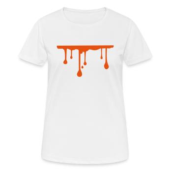 Farbe Tropfen - Frauen T-Shirt atmungsaktiv - Weiß - Vorne - AI Model Female 172 dark (172cm)