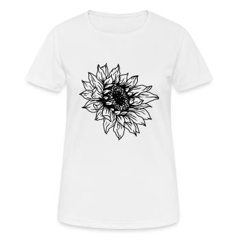 Sonnenblume - Frauen T-Shirt atmungsaktiv - Weiß - Vorne - AI Model Female 172 dark (172cm)
