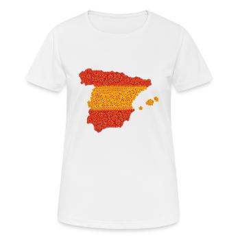 Spanish flag, Spanish flag, Spanish flag - Women's Breathable T-Shirt - white - Front - AI Model Female 172 dark (172cm)