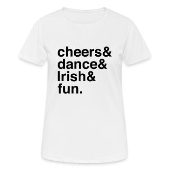 Célébration de la danse irlandaise de la Saint-Patrick - T-shirt respirant Femme - blanc - Devant - AI Model Female 172 dark (172cm)