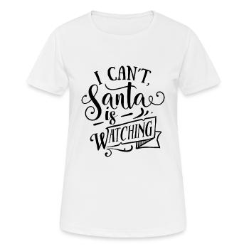 cadeau du Père Noël Père Noël truand - T-shirt respirant Femme - blanc - Devant - AI Model Female 172 dark (172cm)