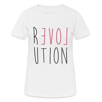 Revolution Love - Frauen T-Shirt atmungsaktiv - Weiß - Vorne - AI Model Female 172 dark (172cm)