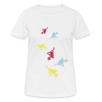 Symbole de brouette - T-shirt respirant Femme - blanc - Devant - AI Model Female 172 dark (172cm)
