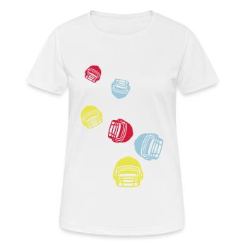 Casque de football - T-shirt respirant Femme - blanc - Devant - AI Model Female 172 dark (172cm)