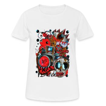 AGAC Picture Rouge et Bleu - T-shirt respirant Femme - blanc - Devant - AI Model Female 172 dark (172cm)