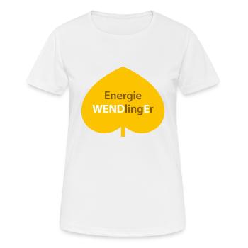 Energie WENDlingEr - Frauen T-Shirt atmungsaktiv - Weiß - Vorne - AI Model Female 172 dark (172cm)