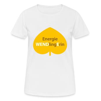 Energie WENDlingErin - Frauen T-Shirt atmungsaktiv - Weiß - Vorne - AI Model Female 172 dark (172cm)