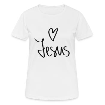 Coeur de Jésus - T-shirt respirant Femme - blanc - Devant - AI Model Female 172 dark (172cm)