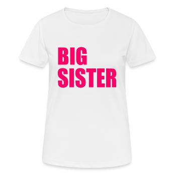 Big sister - Frauen T-Shirt atmungsaktiv - Weiß - Vorne - AI Model Female 172 dark (172cm)