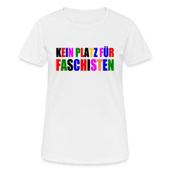 No place for fascists - Women's Breathable T-Shirt - white - Front - AI Model Female 172 dark (172cm)