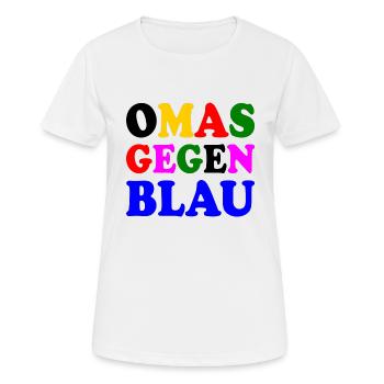 Grannies against blue - Women's Breathable T-Shirt - white - Front - AI Model Female 172 dark (172cm)
