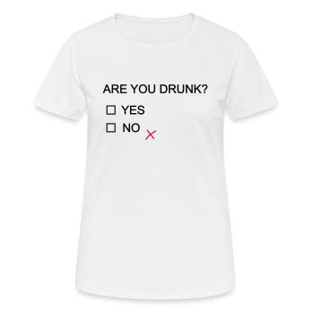 are you drunk? - Women's Breathable T-Shirt - white - Front - AI Model Female 172 dark (172cm)