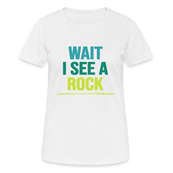 bouldern boulderfelsen freiklettern boulderroute - Frauen T-Shirt atmungsaktiv - Weiß - Vorne - AI Model Female 172 dark (172cm)