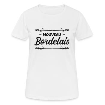 Nouveau Bordelais - Idée cadeau - T-shirt respirant Femme - blanc - Devant - AI Model Female 172 dark (172cm)