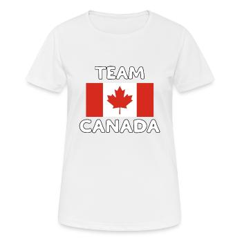 TEAM CANADA - T-shirt respirant Femme - blanc - Devant - AI Model Female 172 dark (172cm)