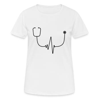 Nurse Doctor Hospital Krankenschwester - Frauen T-Shirt atmungsaktiv - Weiß - Vorne - AI Model Female 172 dark (172cm)