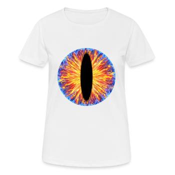 Oeil dragon - Feu et eau - T-shirt respirant Femme - blanc - Devant - AI Model Female 172 dark (172cm)