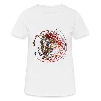 Globus - Frauen T-Shirt atmungsaktiv - Weiß - Vorne - AI Model Female 172 dark (172cm)