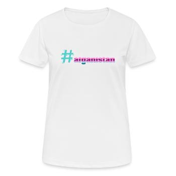 Cool hashtag afganistan land - T-shirt respirant Femme - blanc - Devant - AI Model Female 172 dark (172cm)