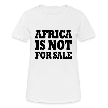 africa is not for sale - Women's Breathable T-Shirt - white - Front - AI Model Female 172 dark (172cm)