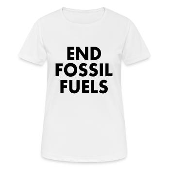 end fossil fuels - Frauen T-Shirt atmungsaktiv - Weiß - Vorne - AI Model Female 172 dark (172cm)