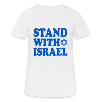 Stand with israel - Frauen T-Shirt atmungsaktiv - Weiß - Vorne - AI Model Female 172 dark (172cm)