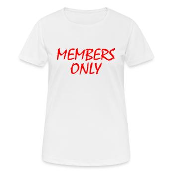 members only - T-shirt respirant Femme - blanc - Devant - AI Model Female 172 dark (172cm)