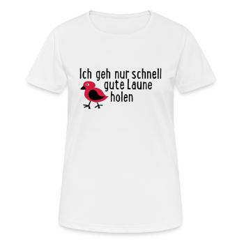 gute Laune - Frauen T-Shirt atmungsaktiv - Weiß - Vorne - AI Model Female 172 dark (172cm)